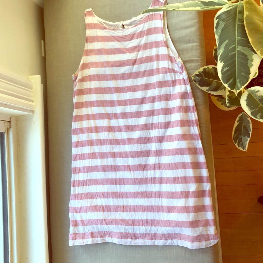 Striped linen dress
